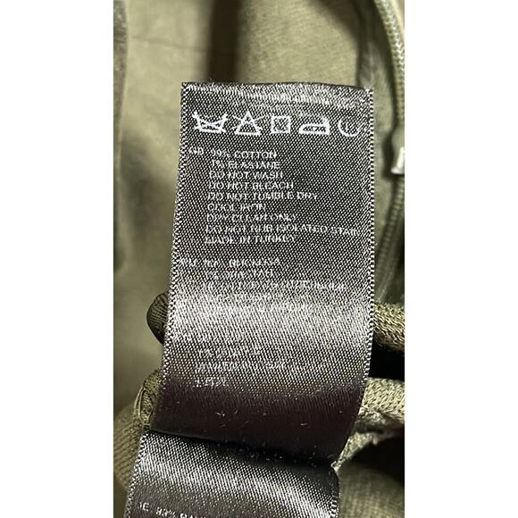 REISS HIGH-RISE WIDE-LEG  CROP OLIVE GREEN PANTS SIZE 10 - Picture 8 of 8